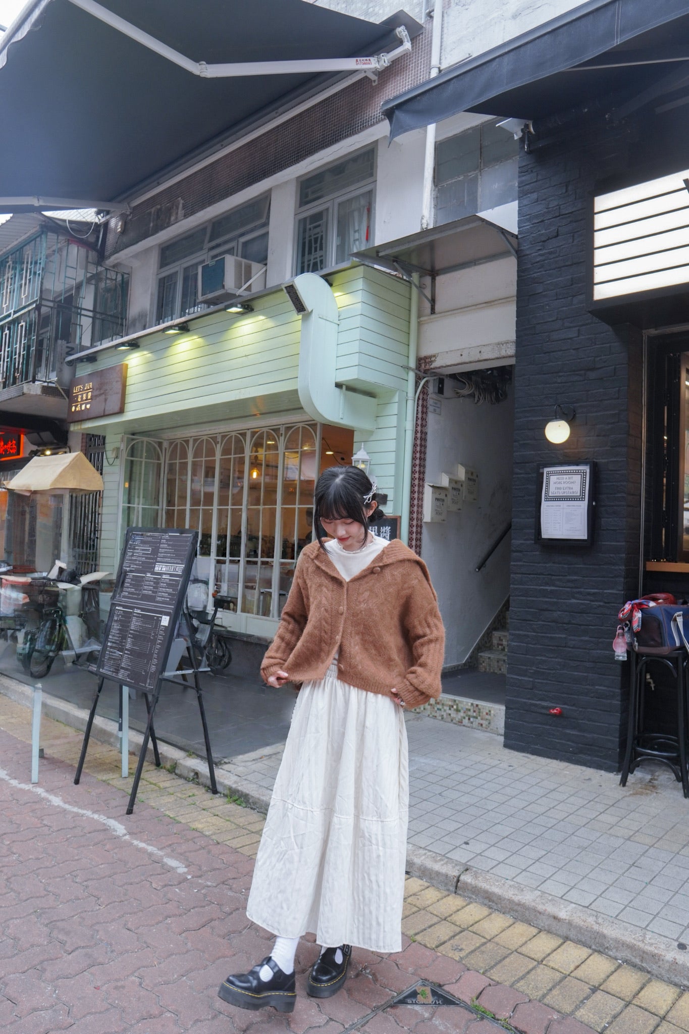 <現貨> 自家製 秋冬專屬! 肌理感口袋半身長裙｜兩色入