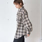<預訂> 日牌Tiptop 漸層格紋荷葉邊襯衫｜三色入