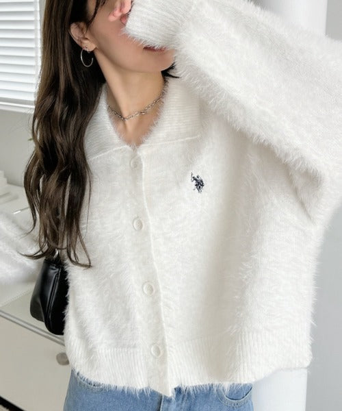 <預訂> 日本直送🇯🇵 U.S. POLO ASSN.翻領蓬鬆針織外套| 七色入
