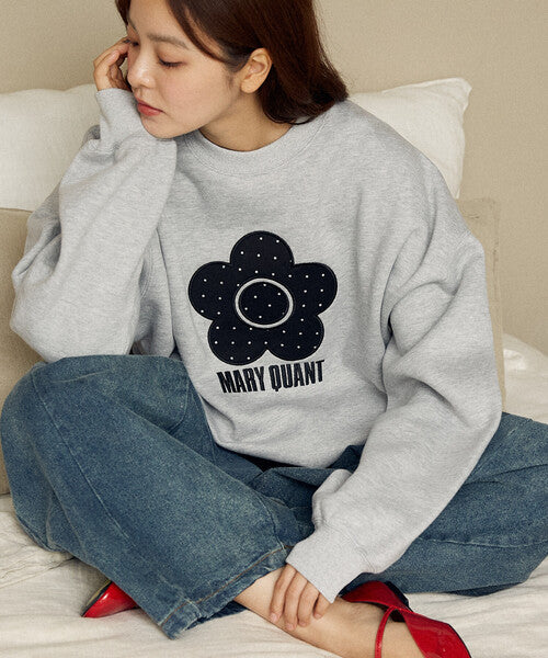 <預訂> 日牌MARY QUANT × PUBLUX 圓點雛菊標誌衛衣｜四色入