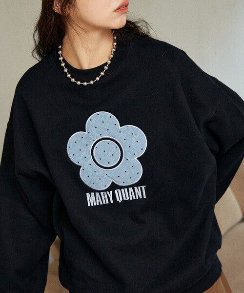 <預訂> 日牌MARY QUANT × PUBLUX 圓點雛菊標誌衛衣｜四色入