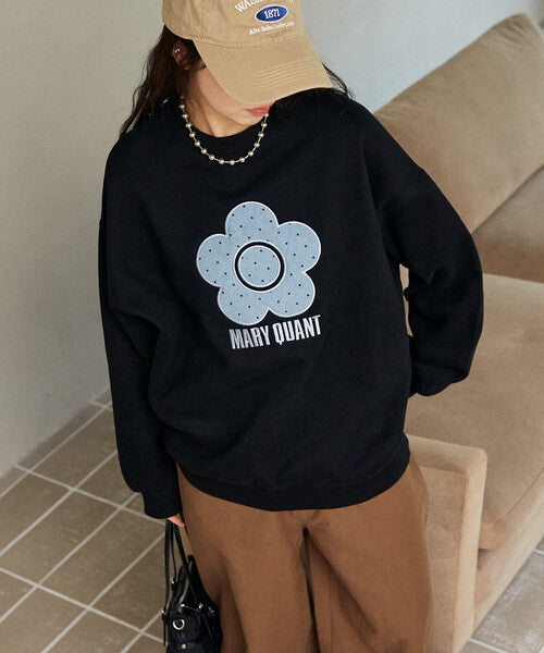 <預訂> 日牌MARY QUANT × PUBLUX 圓點雛菊標誌衛衣｜四色入