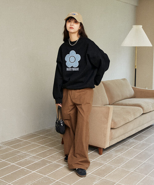 <預訂> 日牌MARY QUANT × PUBLUX 圓點雛菊標誌衛衣｜四色入