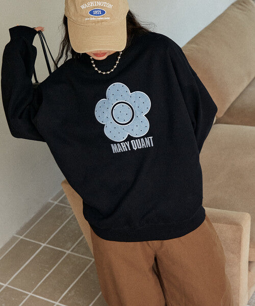 <預訂> 日牌MARY QUANT × PUBLUX 圓點雛菊標誌衛衣｜四色入