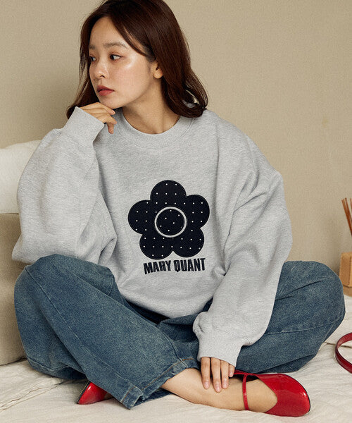 <預訂> 日牌MARY QUANT × PUBLUX 圓點雛菊標誌衛衣｜四色入