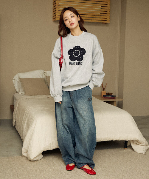 <預訂> 日牌MARY QUANT × PUBLUX 圓點雛菊標誌衛衣｜四色入