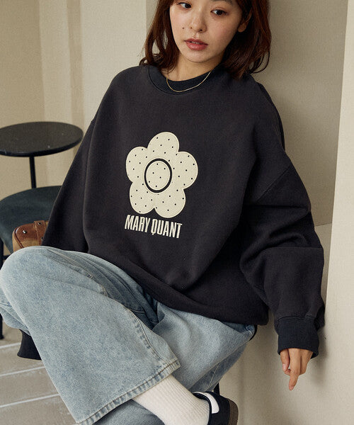 <預訂> 日牌MARY QUANT × PUBLUX 圓點雛菊標誌衛衣｜四色入