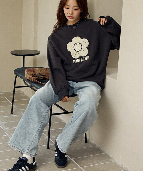 <預訂> 日牌MARY QUANT × PUBLUX 圓點雛菊標誌衛衣｜四色入