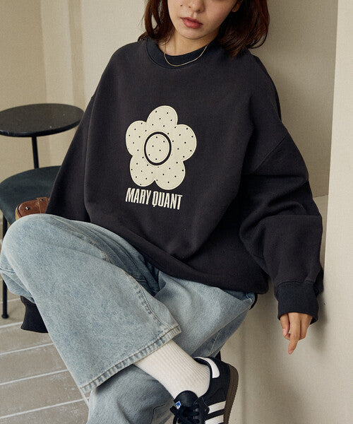 <預訂> 日牌MARY QUANT × PUBLUX 圓點雛菊標誌衛衣｜四色入