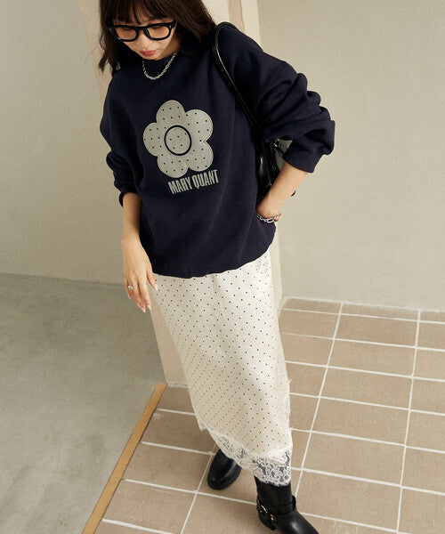 <預訂> 日牌MARY QUANT × PUBLUX 圓點雛菊標誌衛衣｜四色入