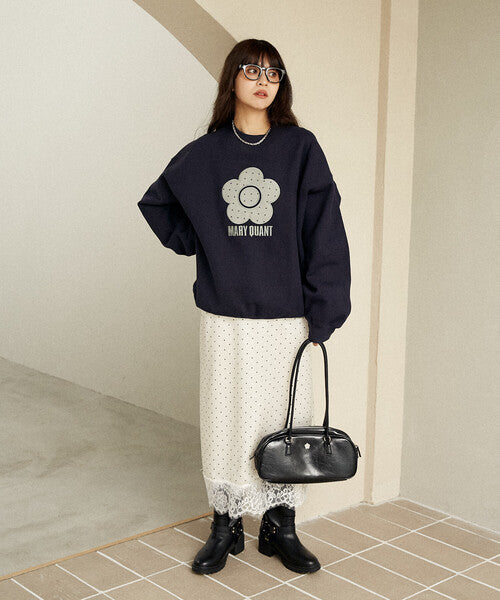 <預訂> 日牌MARY QUANT × PUBLUX 圓點雛菊標誌衛衣｜四色入