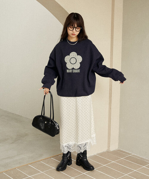 <預訂> 日牌MARY QUANT × PUBLUX 圓點雛菊標誌衛衣｜四色入