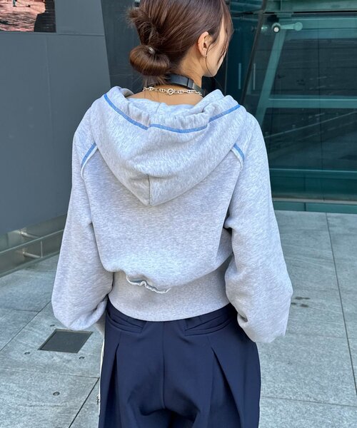 <預訂> 日牌CIAOPANIC CP標誌荷葉邊短拉鍊連帽外套｜四色入