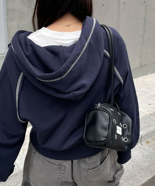 <預訂> 日牌CIAOPANIC CP標誌荷葉邊短拉鍊連帽外套｜四色入