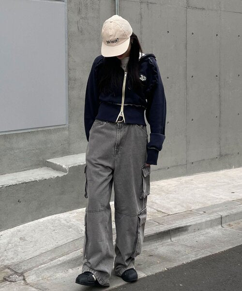 <預訂> 日牌CIAOPANIC CP標誌荷葉邊短拉鍊連帽外套｜四色入