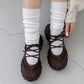 <預訂> 日牌Menue 繫帶厚底芭蕾舞鞋｜四色入