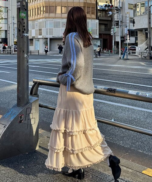 <預訂> 日牌CIAOPANIC 袖口飾附插肩針織上衣｜七色入