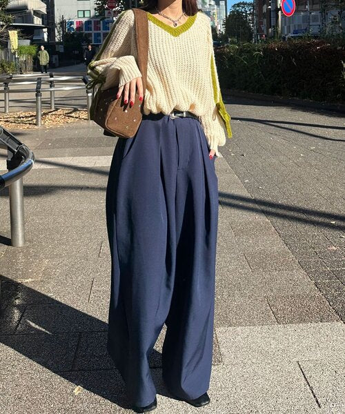 <預訂> 日牌CIAOPANIC 袖口飾附插肩針織上衣｜七色入