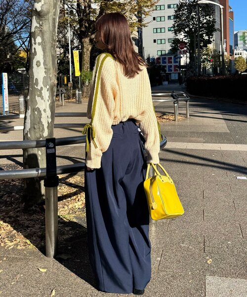 <預訂> 日牌CIAOPANIC 袖口飾附插肩針織上衣｜七色入