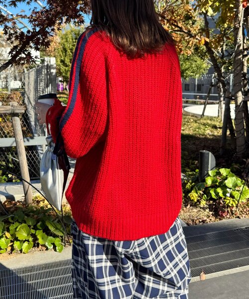 <預訂> 日牌CIAOPANIC 袖口飾附插肩針織上衣｜七色入