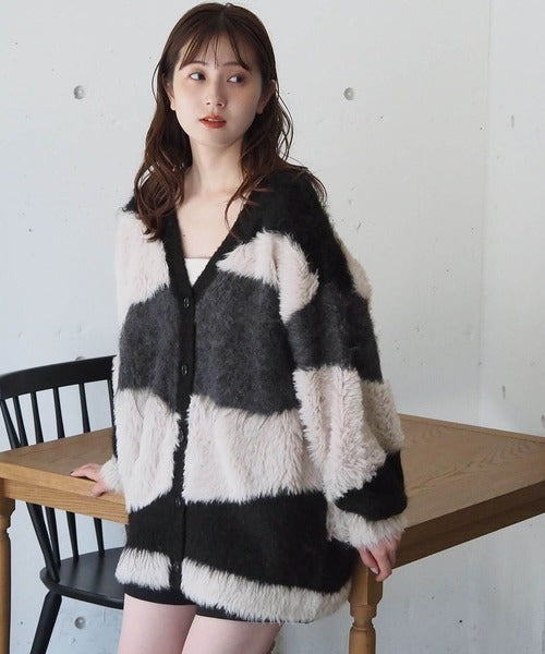 <預訂> 日牌Tiptop 銀河閃粉混紡v領開胸外套｜三色入