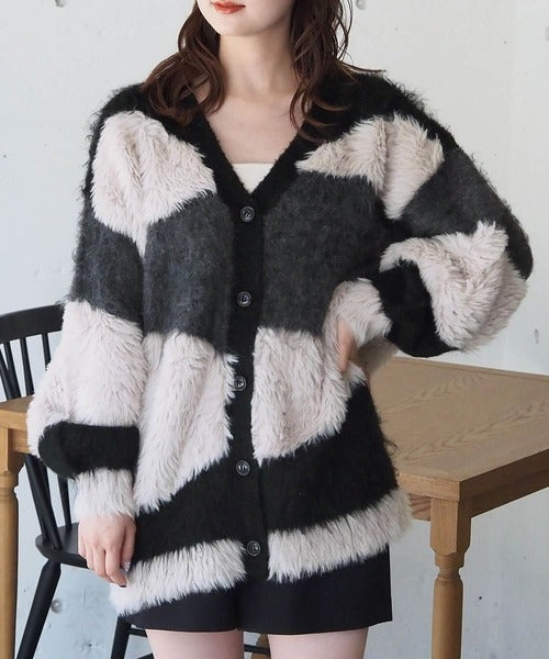 <預訂> 日牌Tiptop 銀河閃粉混紡v領開胸外套｜三色入