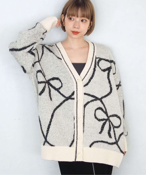 <預訂> 日牌Tiptop BlingBling羽毛大蝴蝶結v領開胸外套｜四色入