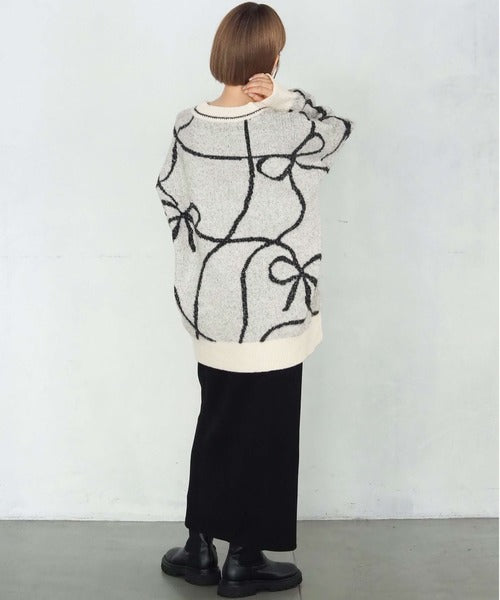 <預訂> 日牌Tiptop BlingBling羽毛大蝴蝶結v領開胸外套｜四色入