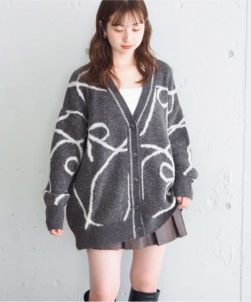 <預訂> 日牌Tiptop BlingBling羽毛大蝴蝶結v領開胸外套｜四色入