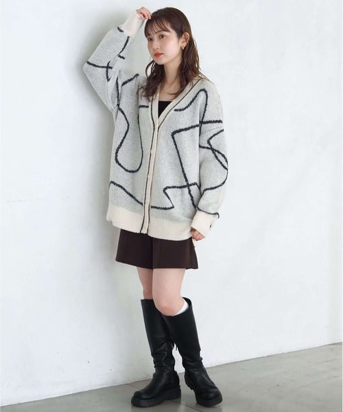 <預訂> 日牌Tiptop BlingBling羽毛大蝴蝶結v領開胸外套｜四色入