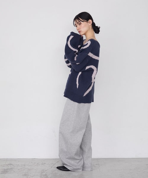 <預訂> 日牌FY 大降價 微妙線條超大V領針織衛衣｜五色入