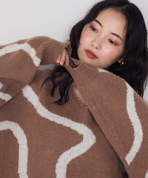 <預訂> 日牌FY 大降價 微妙線條超大V領針織衛衣｜五色入