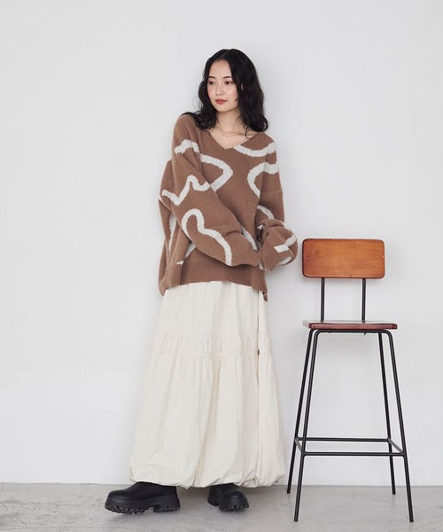 <預訂> 日牌FY 大降價 微妙線條超大V領針織衛衣｜五色入