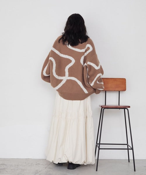 <預訂> 日牌FY 大降價 微妙線條超大V領針織衛衣｜五色入