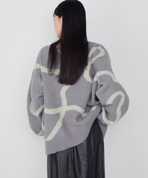 <預訂> 日牌FY 大降價 微妙線條超大V領針織衛衣｜五色入