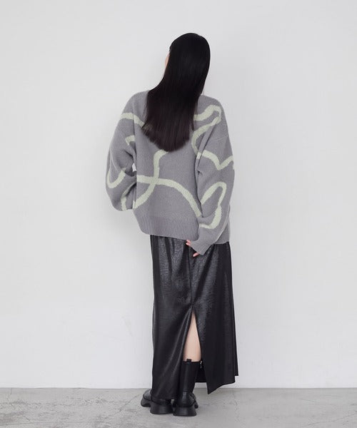 <預訂> 日牌FY 大降價 微妙線條超大V領針織衛衣｜五色入