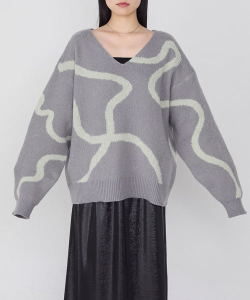 <預訂> 日牌FY 大降價 微妙線條超大V領針織衛衣｜五色入