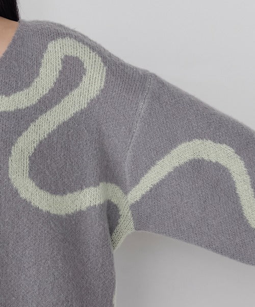 <預訂> 日牌FY 大降價 微妙線條超大V領針織衛衣｜五色入