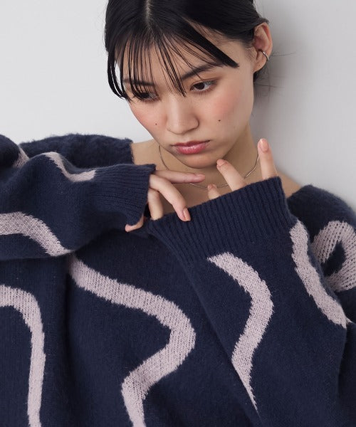 <預訂> 日牌FY 大降價 微妙線條超大V領針織衛衣｜五色入