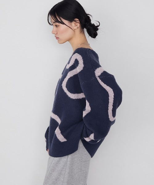 <預訂> 日牌FY 大降價 微妙線條超大V領針織衛衣｜五色入