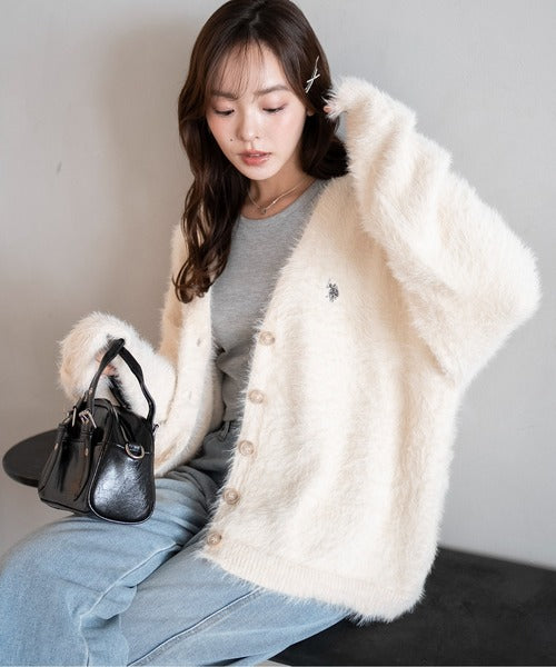 <預訂> JP 日本大人氣♡ US POLO ASSN. 獨家毛絨針織開胸外套｜七色入