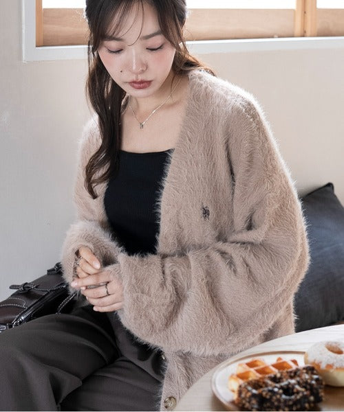 <預訂> JP 日本大人氣♡ US POLO ASSN. 獨家毛絨針織開胸外套｜七色入