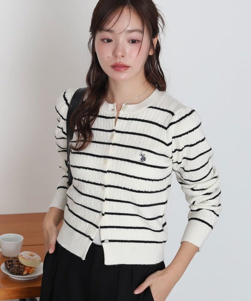 <預訂> JP U.S. POLO ASSN.2026年春季麻花針織開胸薄外套｜五色入