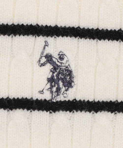 <預訂> JP U.S. POLO ASSN.2026年春季麻花針織開胸薄外套｜五色入