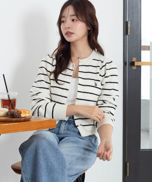 <預訂> JP U.S. POLO ASSN.2026年春季麻花針織開胸薄外套｜五色入
