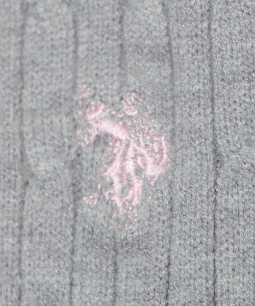 <預訂> JP U.S. POLO ASSN.2026年春季麻花針織開胸薄外套｜五色入