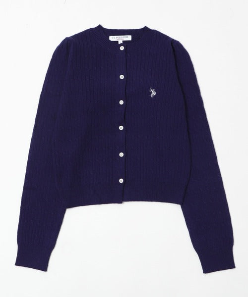 <預訂> JP U.S. POLO ASSN.2026年春季麻花針織開胸薄外套｜五色入