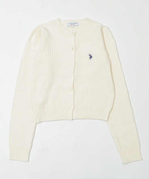 <預訂> JP U.S. POLO ASSN.2026年春季麻花針織開胸薄外套｜五色入