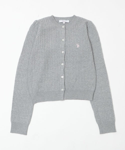 <預訂> JP U.S. POLO ASSN.2026年春季麻花針織開胸薄外套｜五色入