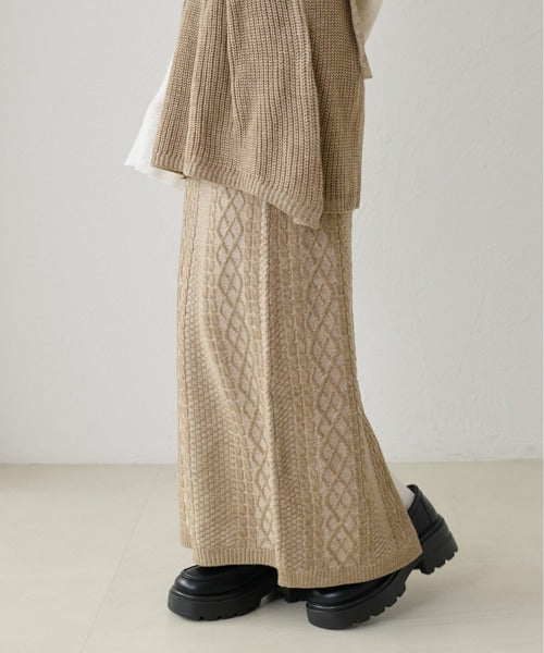 <預訂> 日本大人氣♡日牌 Apres Jour 麻花針織半身長裙｜三色入